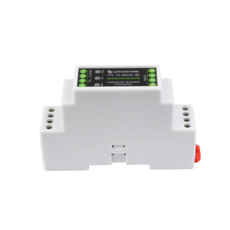 Rail-mount TTL To RS232 Galvanic isolated Converter, Full-Duplex Communication