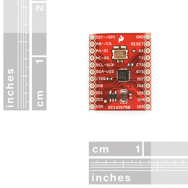 Sparkfun Breakout Board for SC16IS750 I2C/SPI-to-UART IC