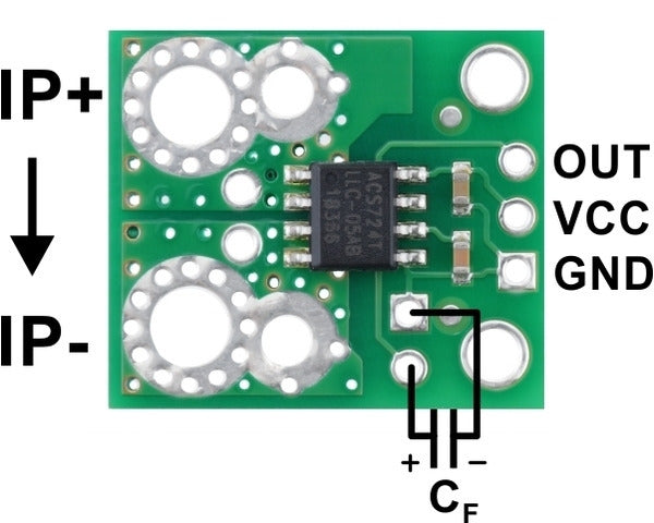 ACS724 Current Sensor Carrier -50A to +50A