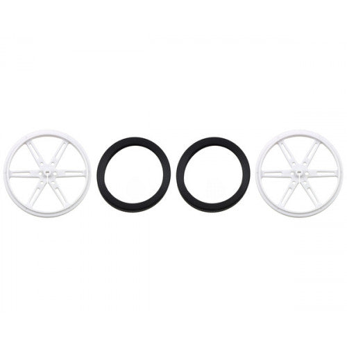 Pololu Wheel 80×10mm Pair - White