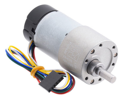 100:1 Metal Gearmotor 37Dx73L mm 12V with 64 CPR Encoder (Helical Pinion)