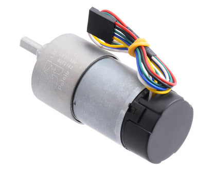 100:1 Metal Gearmotor 37Dx73L mm 12V with 64 CPR Encoder (Helical Pinion)