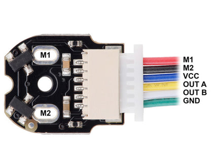 Magnetic Encoder Pair Kit with Side-Entry Connector for Micro Metal Gearmotors, 12 CPR, 2.7-18V