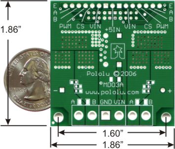 Dual VNH2SP30 Motor Driver Carrier MD03A