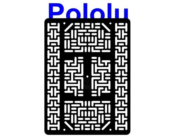 Pololu RP5/Rover 5 Expansion Plate RRC07B (Wide) Solid Black
