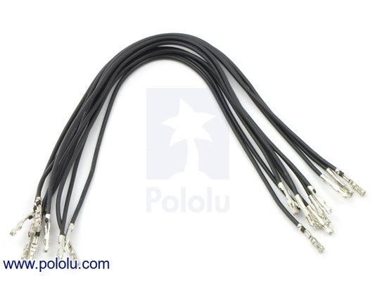 Wires with Pre-Crimped Terminals 10-Pack F-F 6" Black