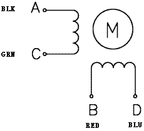 Stepper Motor: Bipolar, 200 Steps/Rev, 57×56mm, 2.5V, 2.8 A/Phase