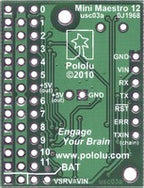 Mini Maestro 12-Channel USB Servo Controller (Assembled)