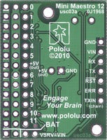 Mini Maestro 12-Channel USB Servo Controller (Assembled)