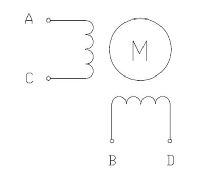 Stepper Motor: Bipolar, 200 Steps/Rev, 42×38mm, 2.8V, 1.7 A/Phase