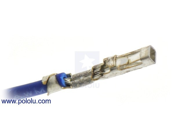 Wires with Pre-Crimped Terminals 10-Pack M-M 1" Blue