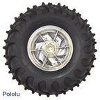 Wild Thumper Wheel 120x60mm Pair with 4mm Shaft Adapters - Chrome