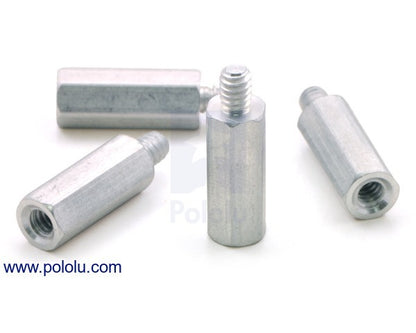 Aluminum Standoff: 1/2" Length, 4-40 Thread, M-F (4-Pack)