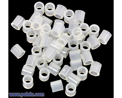 Nylon Spacer: 4mm Length, 4mm OD, 2.7mm ID (50-Pack)