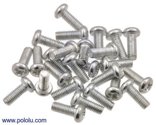 Machine Screw: M2.5, 6mm Length, Phillips (25-pack)