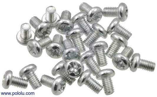 Machine Screw: M3, 5mm Length, Phillips (25-pack)