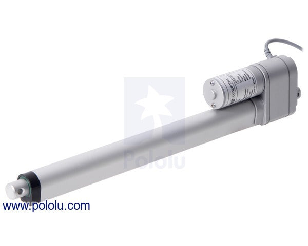 Glideforce LACT12P-12V-20 Light-Duty Linear Actuator with Feedback: 50kgf, 12" Stroke (11.8" Usable)