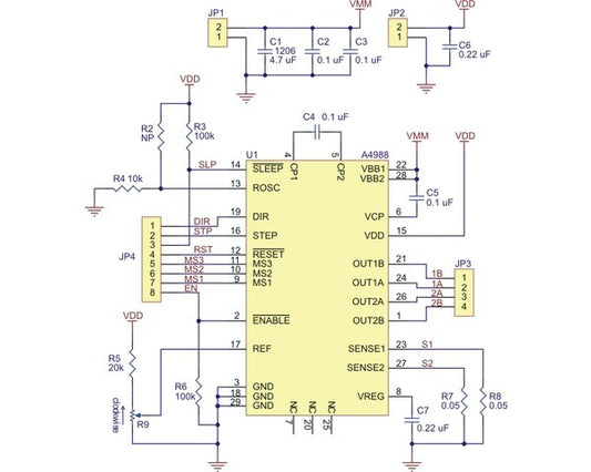 Pololu A4988 Stepper Motor Driver Carrier, Black Edition