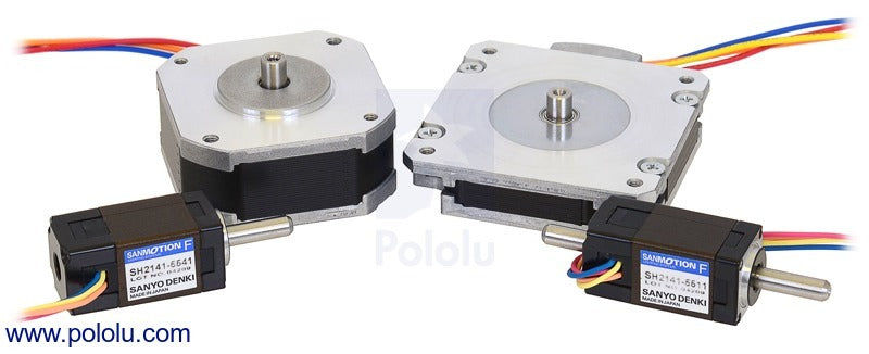 Sanyo Pancake Stepper Motor: Bipolar, 200 Steps/Rev, 50×16mm, 5.9V, 1 A/Phase