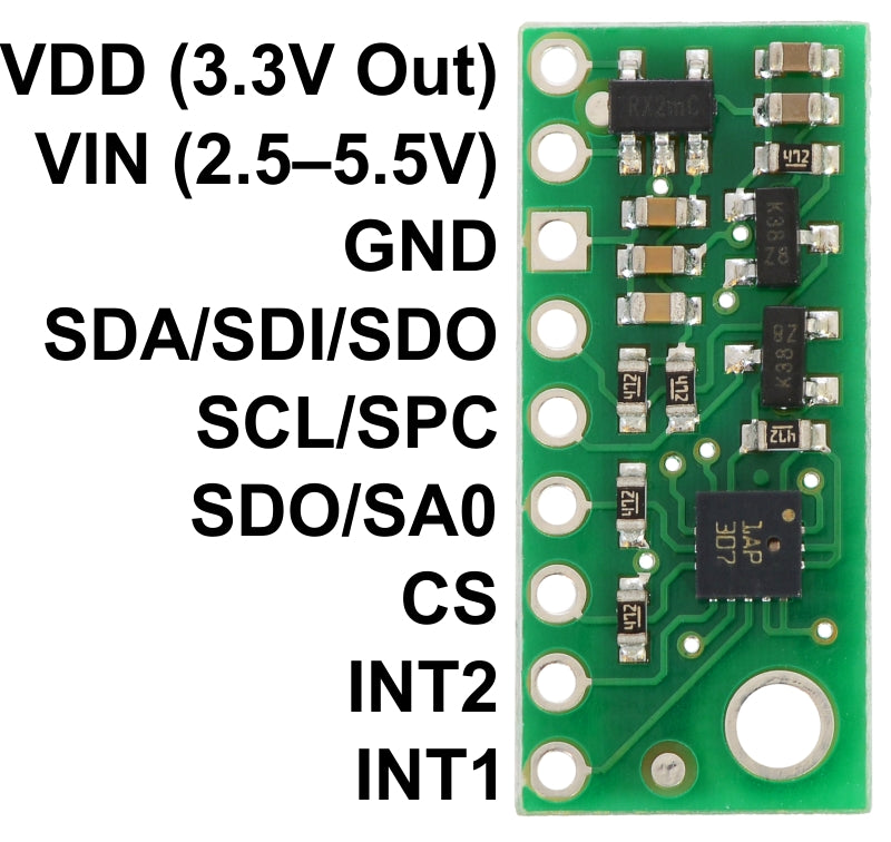 LPS331AP Pressure/Altitude Sensor Carrier with Voltage Regulator