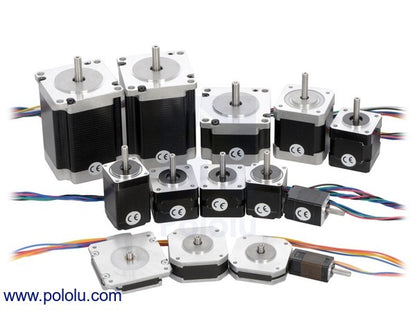 Stepper Motor: Bipolar, 200 Steps/Rev, 42×38mm, 2.8V, 1.7 A/Phase