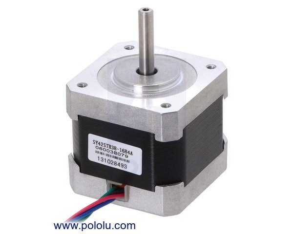 Stepper Motor: Bipolar, 200 Steps/Rev, 42×38mm, 2.8V, 1.7 A/Phase