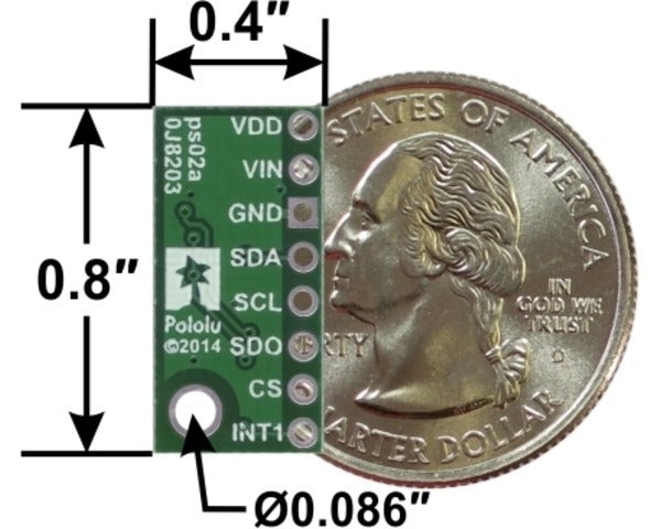 LPS25HB Pressure/Altitude Sensor Carrier with Voltage Regulator