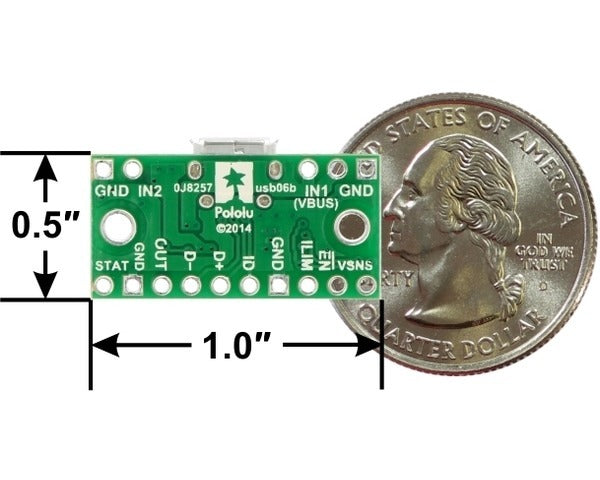 TPS2113A Power Multiplexer Carrier with USB Micro-B Connector