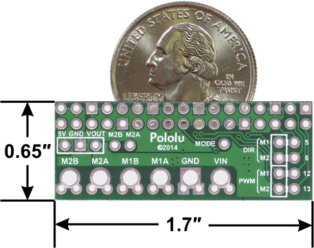 Pololu DRV8835 Dual Motor Driver Kit for RasPi B+