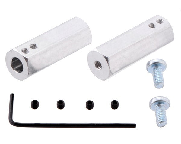 12mm Hex Wheel Adapter for 6mm Shaft, Extended (2-Pack)