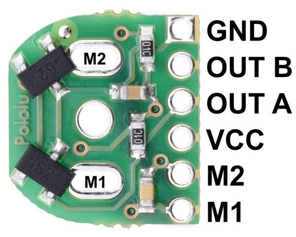 Magnetic Encoder Pair Kit for Micro Metal Gearmotors, 12 CPR, 2.7-18V (HPCB compatible)