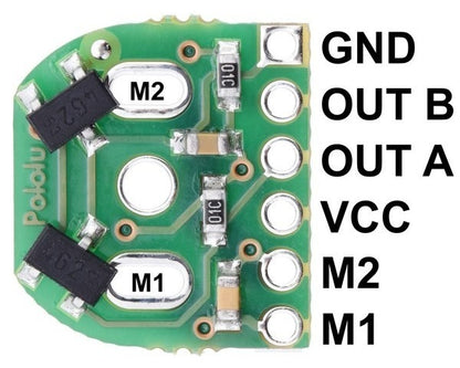 Magnetic Encoder Pair Kit for Micro Metal Gearmotors, 12 CPR, 2.7-18V (HPCB compatible)