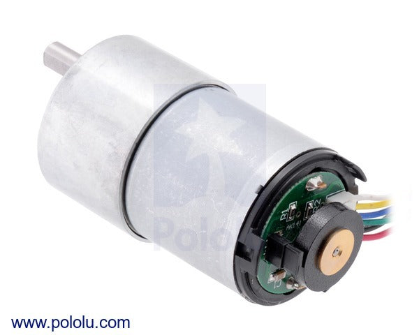 100:1 Metal Gearmotor 37Dx73L mm 12V with 64 CPR Encoder (Helical Pinion)