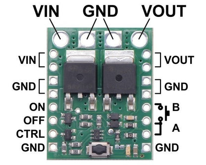 Big Pushbutton Power Switch with Reverse Voltage Protection, HP