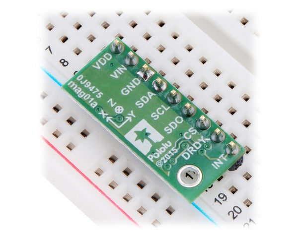 LIS3MDL 3-Axis Magnetometer Carrier with Voltage Regulator