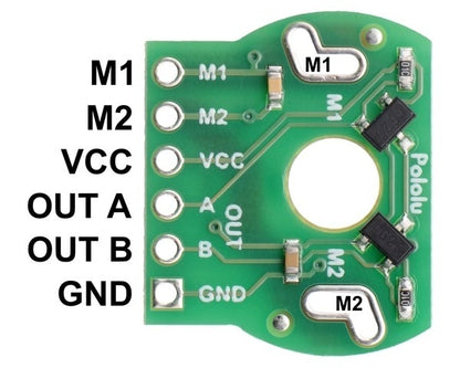 Magnetic Encoder Pair Kit for Mini Plastic Gearmotors, 12 CPR, 2.7-18V