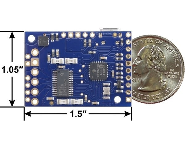 Tic T825 USB Multi-Interface Stepper Motor Controller (Connectors Soldered)