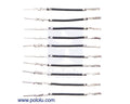 Wires with Pre-Crimped Terminals 10-Pack M-F 1" Black