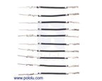 Wires with Pre-Crimped Terminals 10-Pack M-F 1" Black