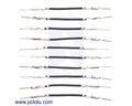 Wires with Pre-Crimped Terminals 10-Pack M-M 1" Black