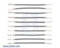 Wires with Pre-Crimped Terminals 10-Pack F-F 2" Black