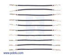 Wires with Pre-Crimped Terminals 10-Pack F-F 2" Black
