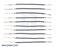 Wires with Pre-Crimped Terminals 10-Pack M-F 2" Black