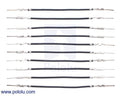 Wires with Pre-Crimped Terminals 10-Pack M-M 2" Black