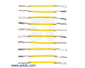 Wires with Pre-Crimped Terminals 10-Pack F-F 1" Yellow