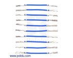 Wires with Pre-Crimped Terminals 10-Pack F-F 1" Blue