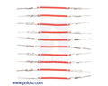 Wires with Pre-Crimped Terminals 10-Pack M-M 1" Red