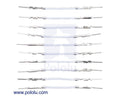 Wires with Pre-Crimped Terminals 10-Pack M-M 1" White