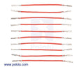 Wires with Pre-Crimped Terminals 10-Pack F-F 2" Red