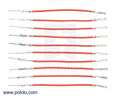 Wires with Pre-Crimped Terminals 10-Pack M-F 2" Red